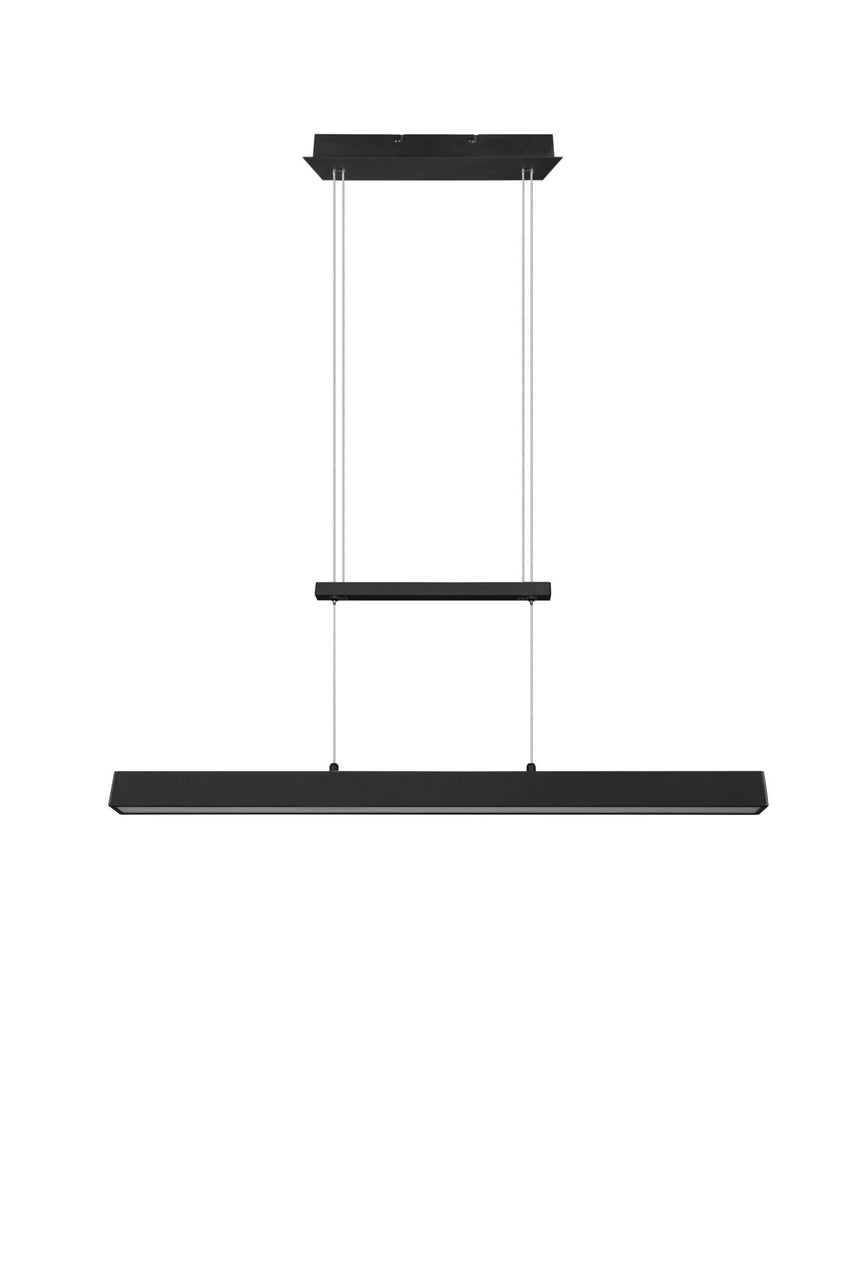 Trio Paros Lámpara colgante LED de metal estera negra R32043132
