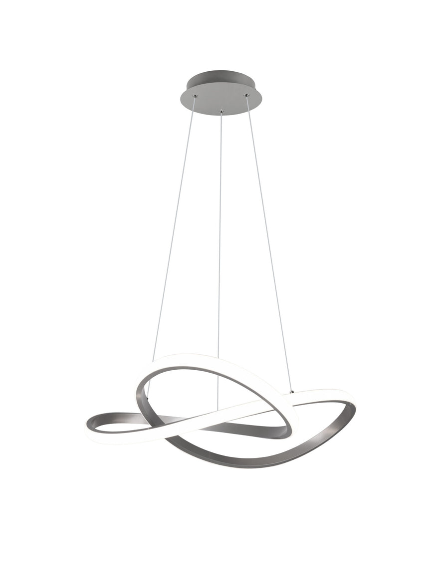 Trio Course Lámpara colgante LED de metal níquel mate R32051407