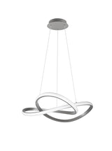 Trio Course Lámpara colgante LED de metal níquel mate R32051407