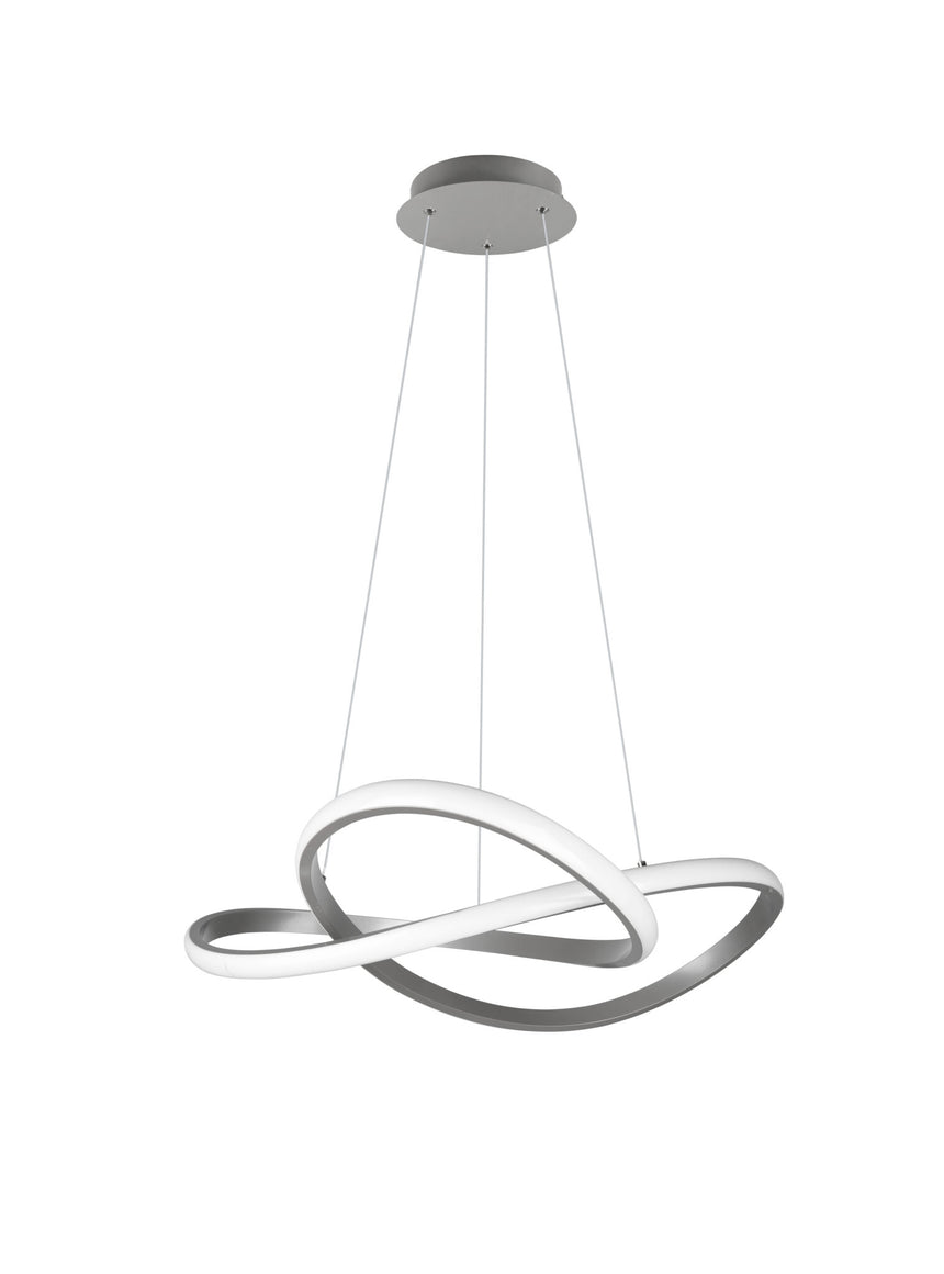 Trio Course Lámpara colgante LED de metal níquel mate R32051407
