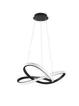 Trio Course Lámpara colgante LED de metal estera negra R32051432