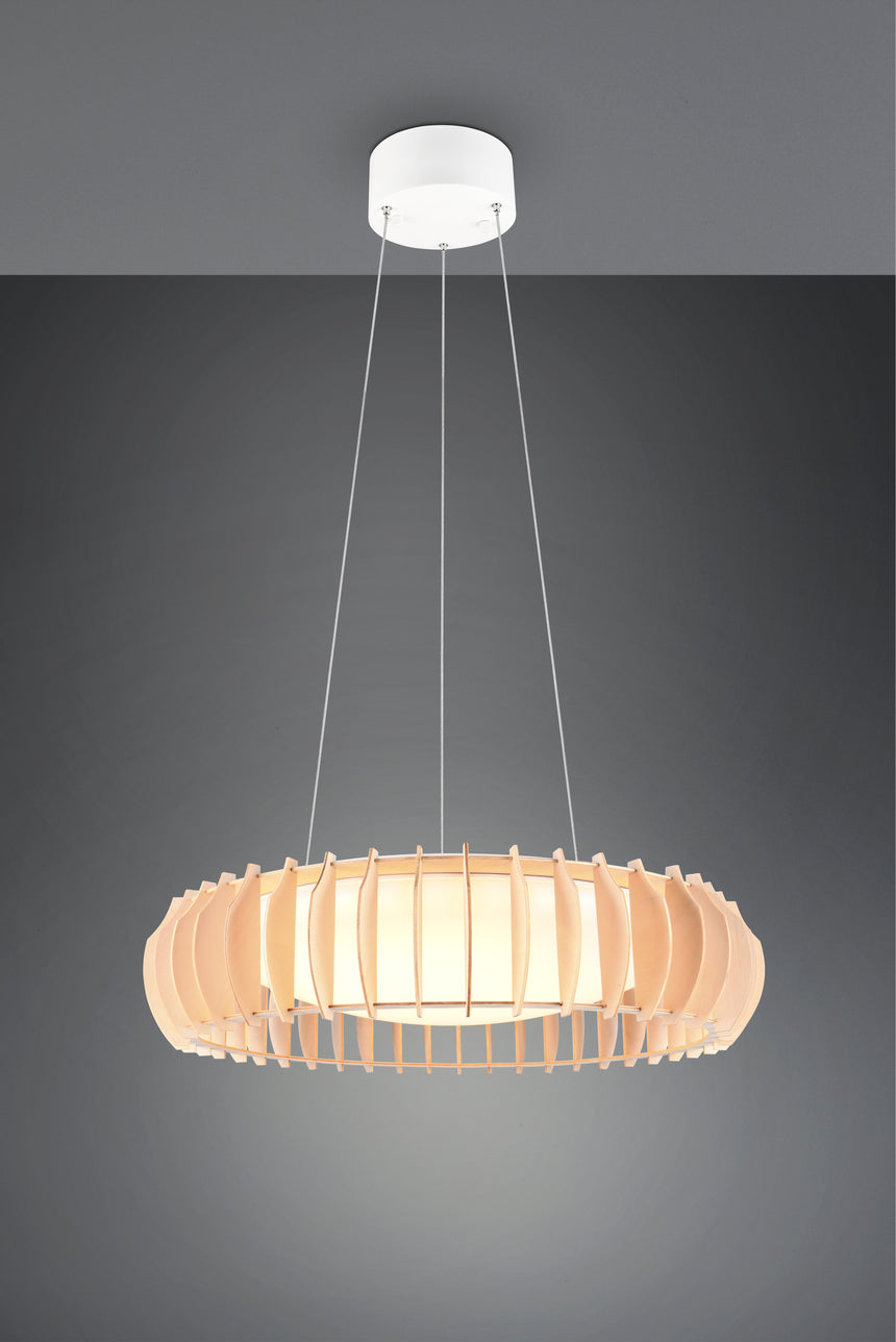 Lámpara de techo colgante Trio Monte LED blanco CCT 150cm R32171930
