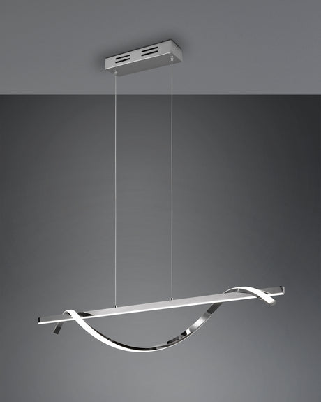 Lámpara de techo colgante Trio Isabel LED cromo 4000K 150cm R32201106