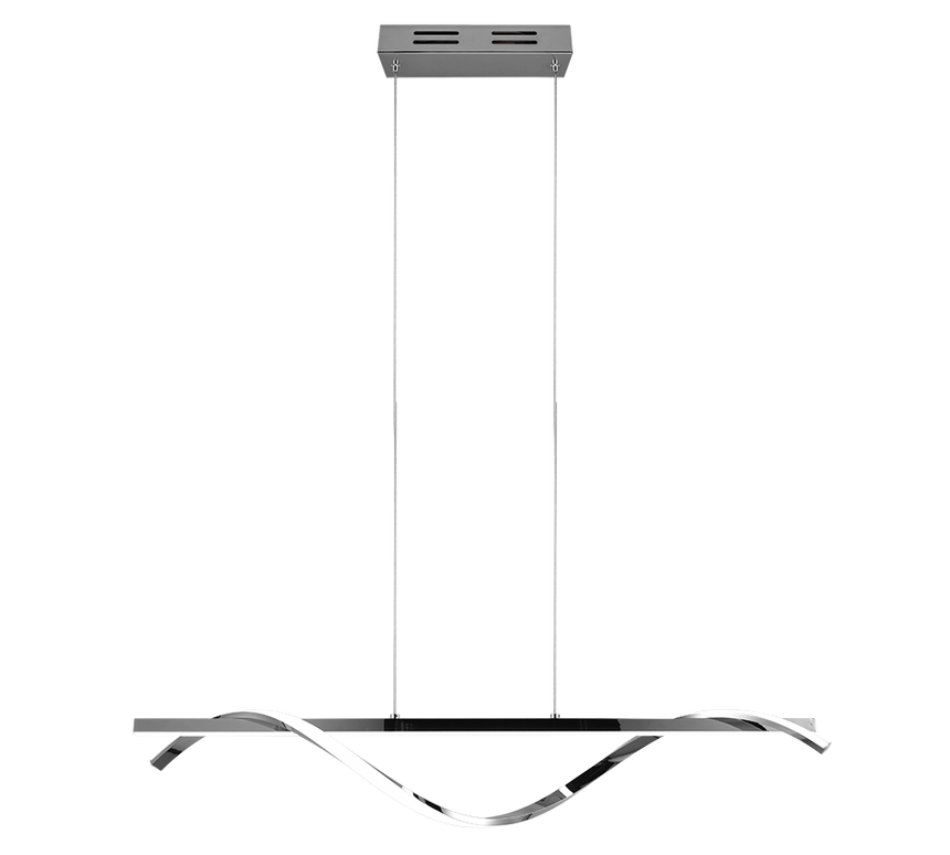 Lámpara de techo colgante Trio Isabel LED cromo 4000K 150cm R32201106