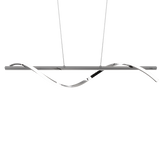 Lámpara de techo colgante Trio Isabel LED cromo 4000K 150cm R32201106