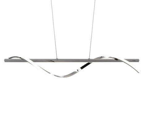 Lámpara de techo colgante Trio Isabel LED cromo 4000K 150cm R32201106