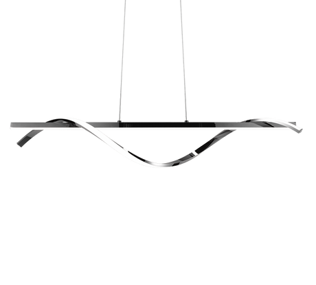 Lámpara de techo colgante Trio Isabel LED cromo 4000K 150cm R32201106