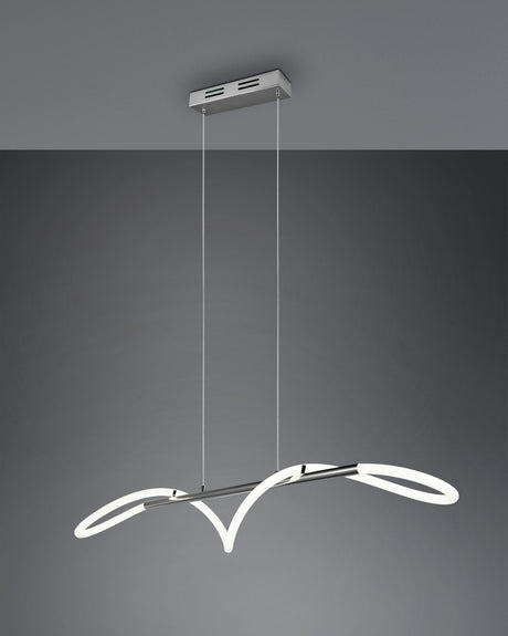 Lámpara de techo colgante Trio Argos LED cromo 4000K 150cm R32361106