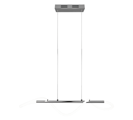 Lámpara de techo colgante Trio Argos LED cromo 4000K 150cm R32361106