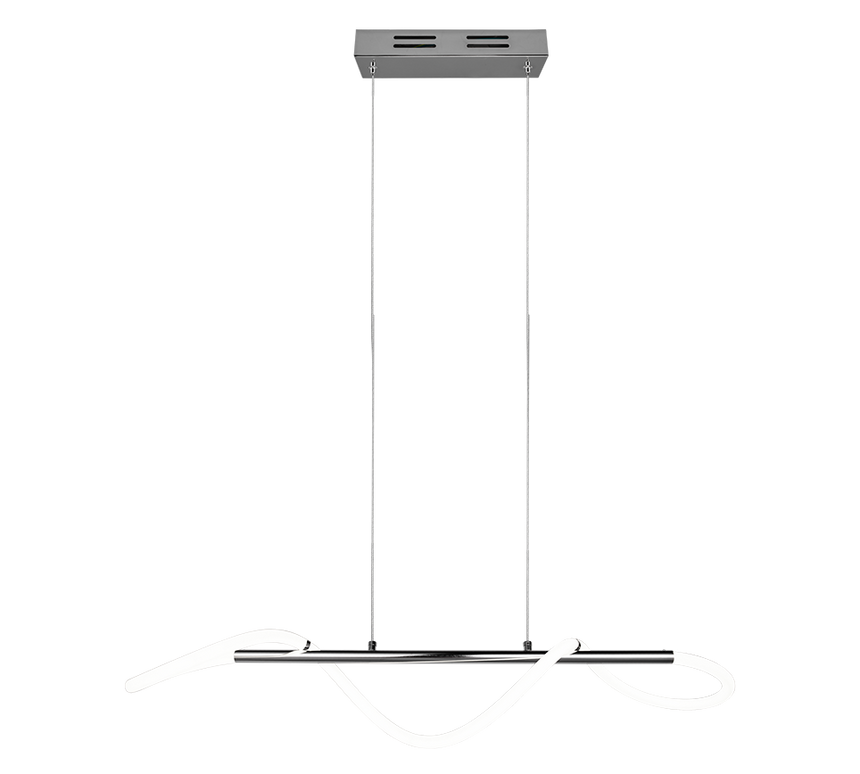 Lámpara de techo colgante Trio Argos LED cromo 4000K 150cm R32361106