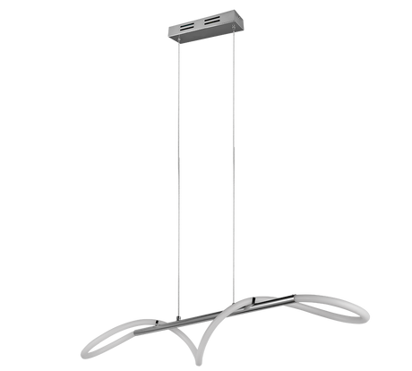 Lámpara de techo colgante Trio Argos LED cromo 4000K 150cm R32361106
