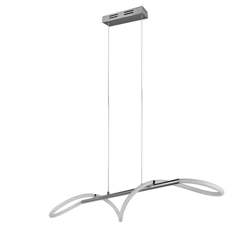 Lámpara de techo colgante Trio Argos LED cromo 4000K 150cm R32361106