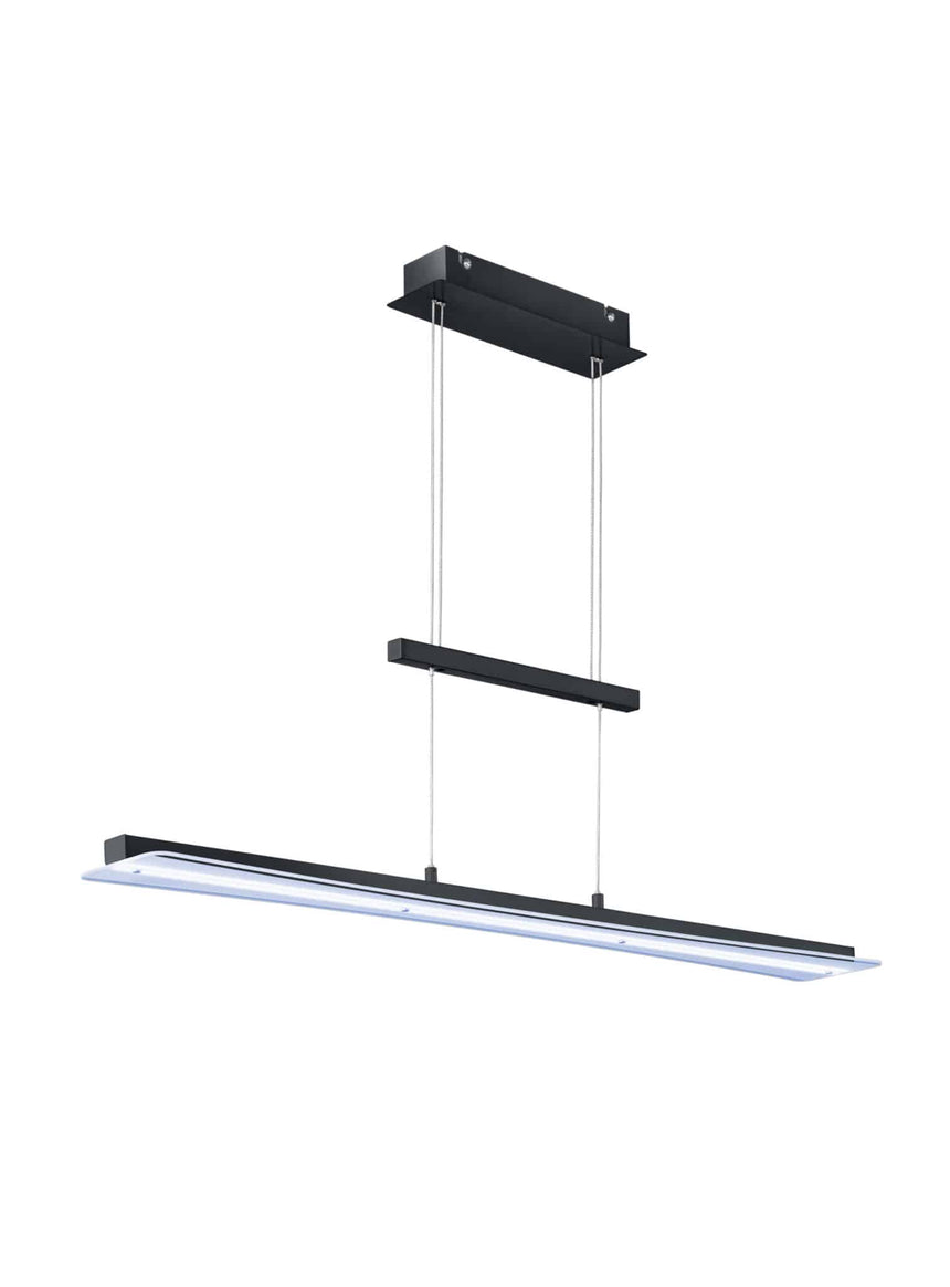 Trio Smash Lámpara colgante LED de metal estera negra R32421132