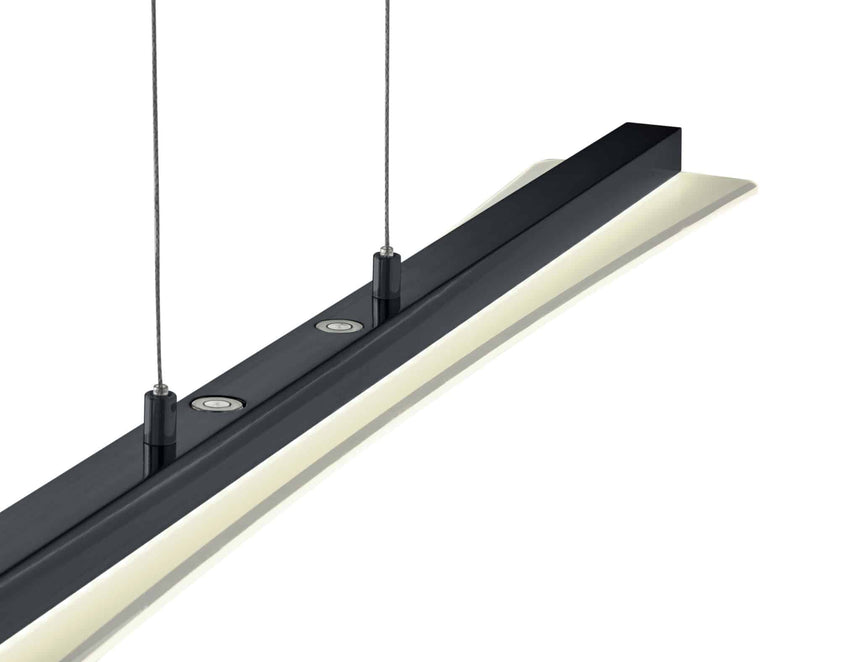 Trio Smash Lámpara colgante LED de metal estera negra R32421132