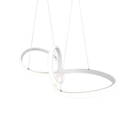 Lámpara de techo colgante Trio Sansa LED blanco mate 4000K 150cm R32751131