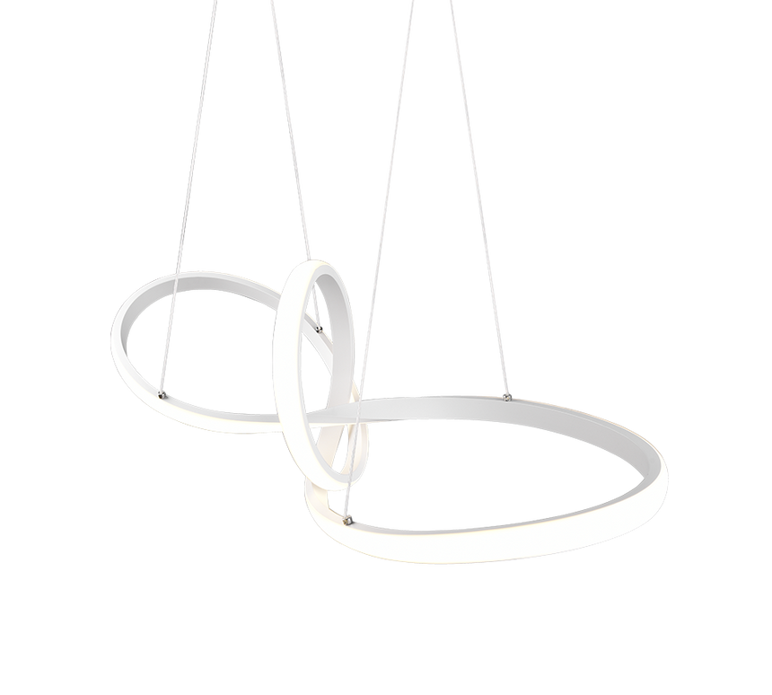 Lámpara de techo colgante Trio Sansa LED blanco mate 4000K 150cm R32751131