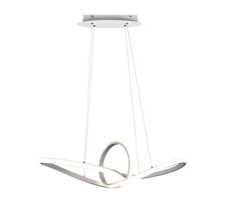 Lámpara de techo colgante Trio Sansa LED blanco mate 4000K 150cm R32751131