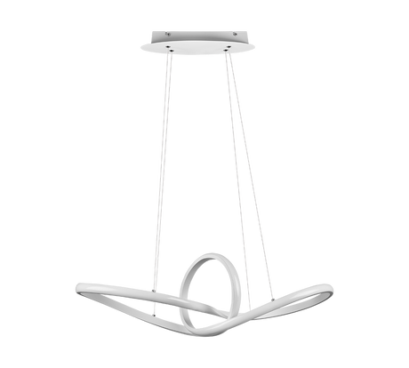 Lámpara de techo colgante Trio Sansa LED blanco mate 4000K 150cm R32751131