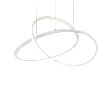 Lámpara de techo colgante Trio Mansa LED blanco mate 4000K 150cm R33111131
