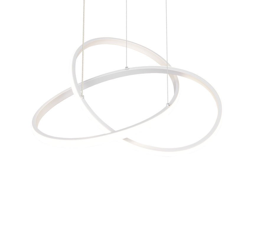 Lámpara de techo colgante Trio Mansa LED blanco mate 4000K 150cm R33111131