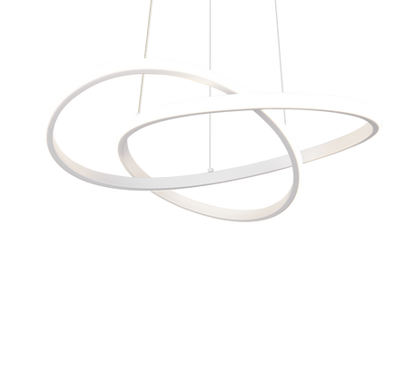 Lámpara de techo colgante Trio Mansa LED blanco mate 4000K 150cm R33111131