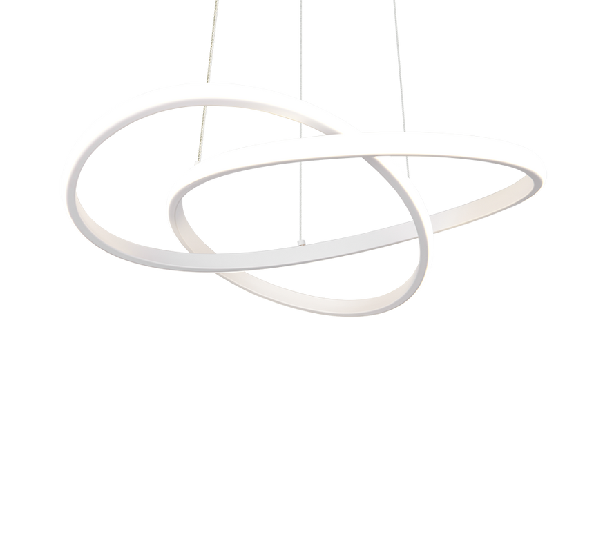 Lámpara de techo colgante Trio Mansa LED blanco mate 4000K 150cm R33111131