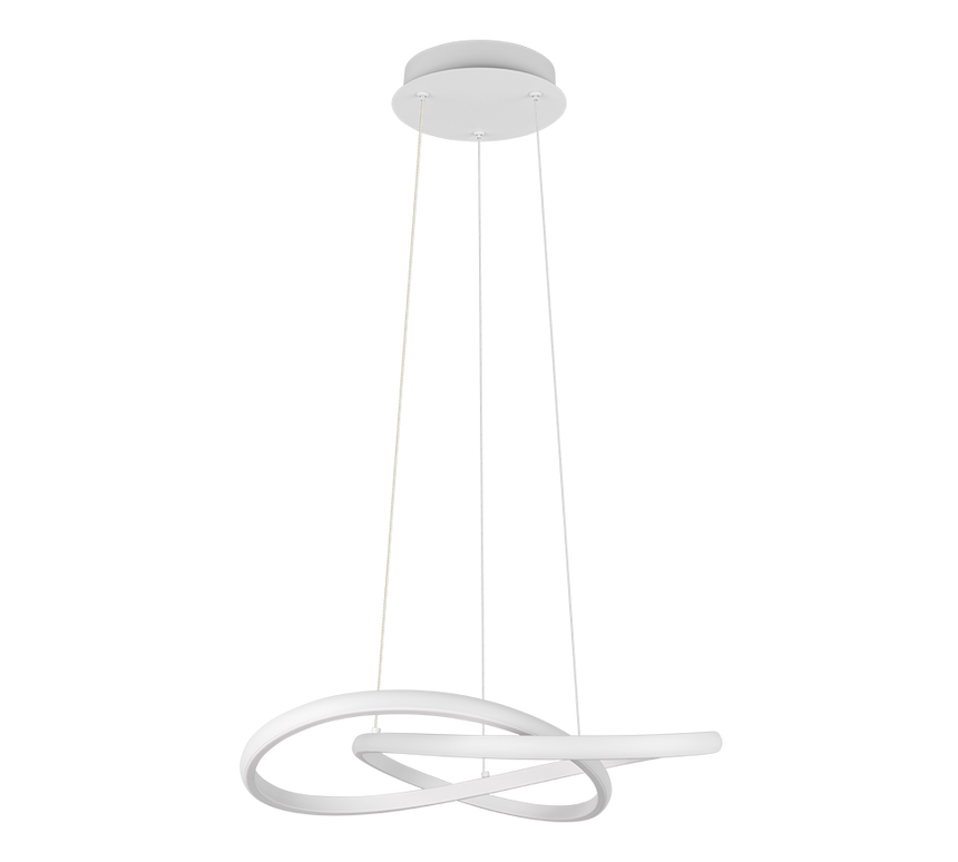 Lámpara de techo colgante Trio Mansa LED blanco mate 4000K 150cm R33111131