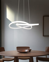 Lámpara de techo colgante Trio Mansa LED blanco mate 4000K 150cm R33111131