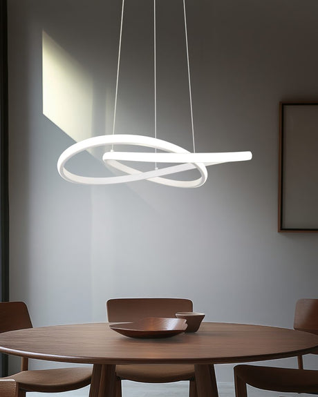 Lámpara de techo colgante Trio Mansa LED blanco mate 4000K 150cm R33111131