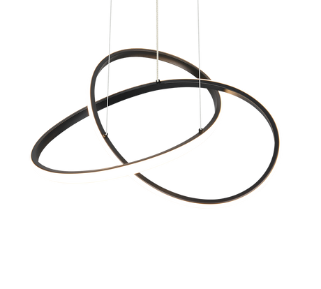 Lámpara de techo colgante Trio Mansa LED negro mate 3000K 150cm R33111132