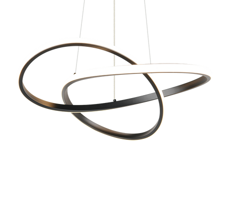 Lámpara de techo colgante Trio Mansa LED negro mate 3000K 150cm R33111132