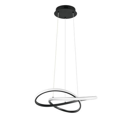 Lámpara de techo colgante Trio Mansa LED negro mate 3000K 150cm R33111132