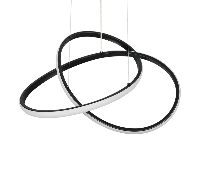 Lámpara de techo colgante Trio Mansa LED negro mate 3000K 150cm R33111132