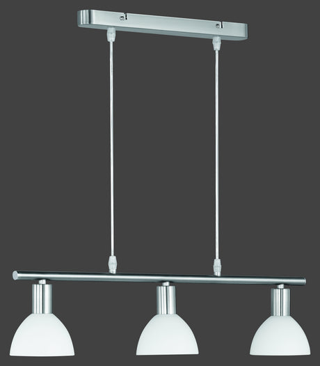 Lámpara de techo colgante Trio Dallas LED níquel mate 2700K 120cm R335110307