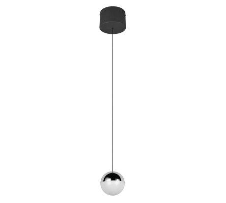 Lámpara de techo colgante Trio Senta LED cromo 4000K 150cm R33551106