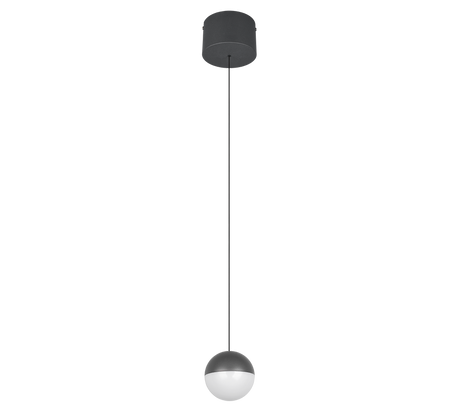 Lámpara de techo colgante Trio Senta LED antracita 3000K 150cm R33551142