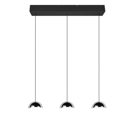 Lámpara de techo colgante Trio Senta LED cromo 4000K 150cm R33553106