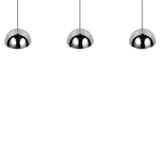Lámpara de techo colgante Trio Senta LED cromo 4000K 150cm R33553106