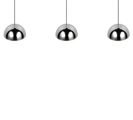 Lámpara de techo colgante Trio Senta LED cromo 4000K 150cm R33553106