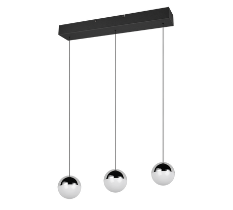 Lámpara de techo colgante Trio Senta LED cromo 4000K 150cm R33553106