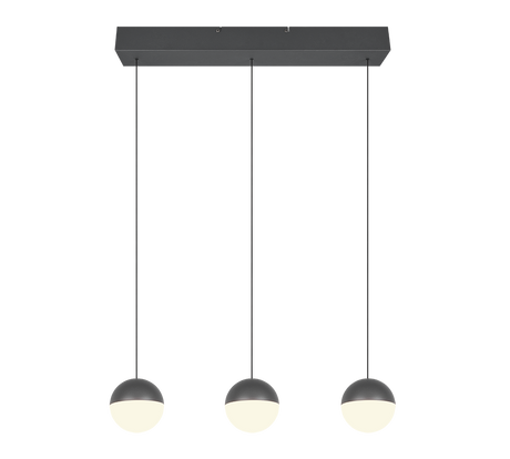 Lámpara de techo colgante Trio Senta LED antracita 3000K 150cm R33553142