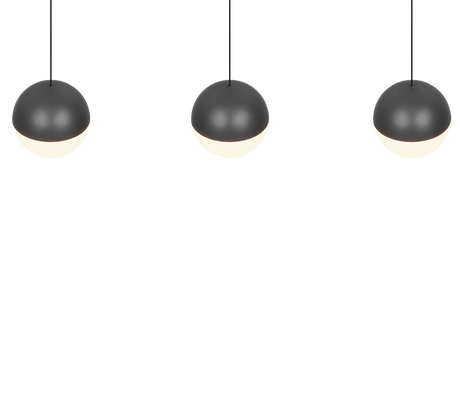 Lámpara de techo colgante Trio Senta LED antracita 3000K 150cm R33553142