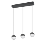 Lámpara de techo colgante Trio Senta LED antracita 3000K 150cm R33553142