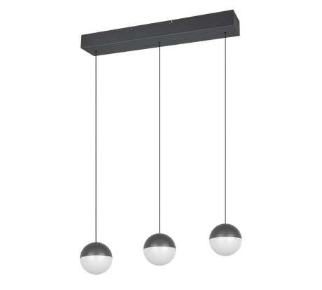 Lámpara de techo colgante Trio Senta LED antracita 3000K 150cm R33553142