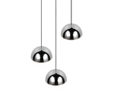 Lámpara de techo colgante Trio Senta LED cromo 4000K 150cm R33553306