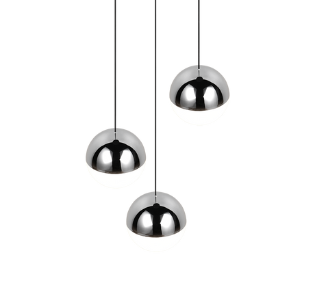 Lámpara de techo colgante Trio Senta LED cromo 4000K 150cm R33553306