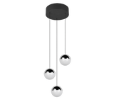Lámpara de techo colgante Trio Senta LED cromo 4000K 150cm R33553306