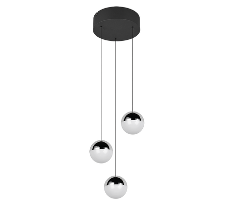 Lámpara de techo colgante Trio Senta LED cromo 4000K 150cm R33553306
