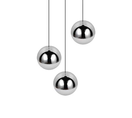 Lámpara de techo colgante Trio Senta LED cromo 4000K 150cm R33553306