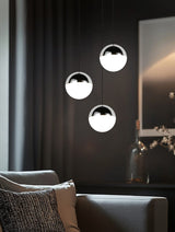 Lámpara de techo colgante Trio Senta LED cromo 4000K 150cm R33553306